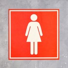 Наклейка указатель «Туалет женский» 18×18 см, цвет красный - Фото 2