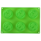 Форма силиконовая для выпечки Доляна «Роза», 21,5×14,5×3 см, 6 ячеек, цвет МИКС - Фото 2