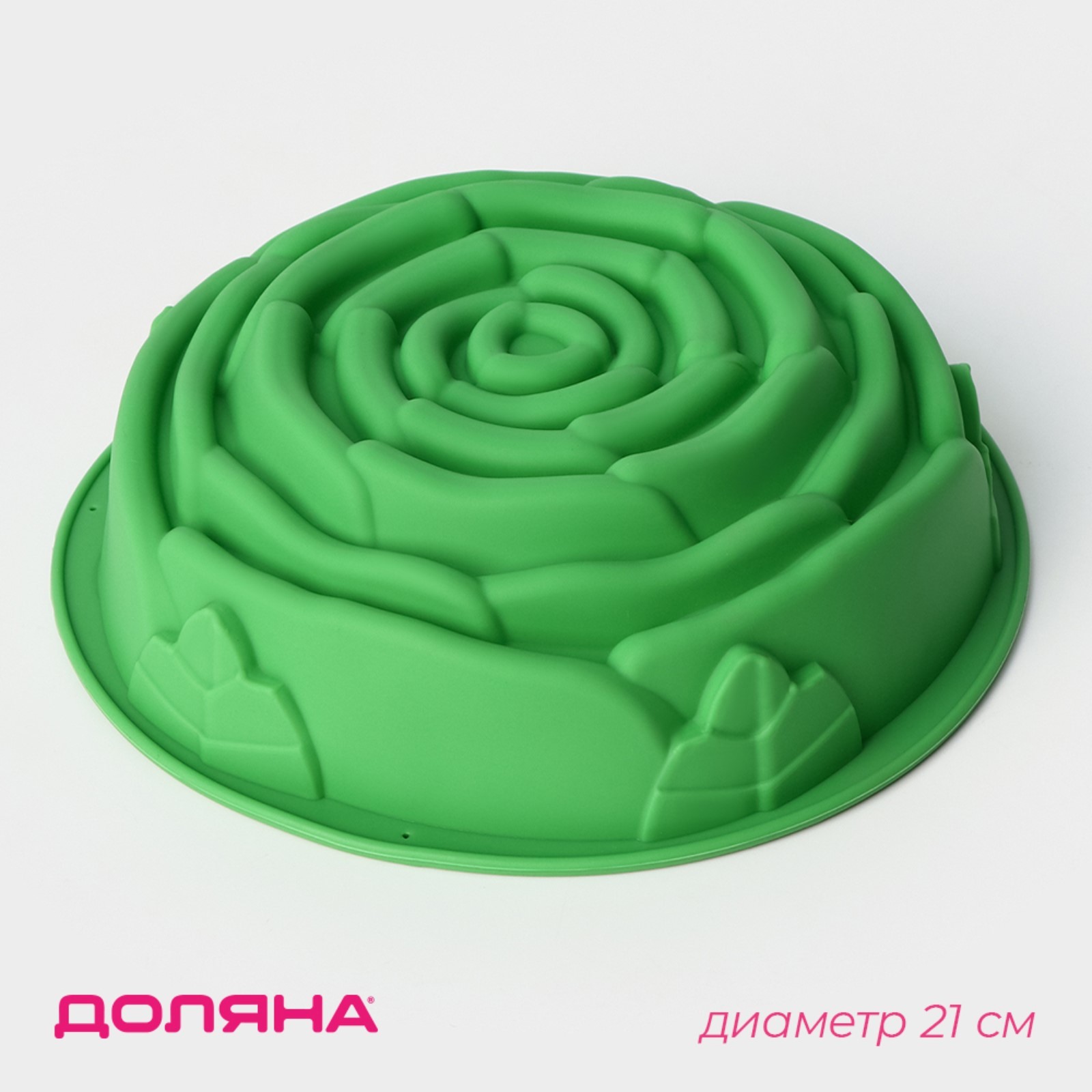 Форма для выпечки Доляна «Роза», силикон, 21×9 см, цвет МИКС (549333 ...