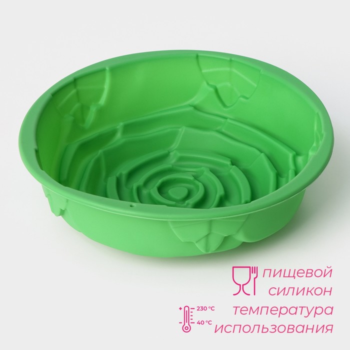 Форма для выпечки Доляна «Роза», силикон, 21×9 см, цвет МИКС - фото 1909697843