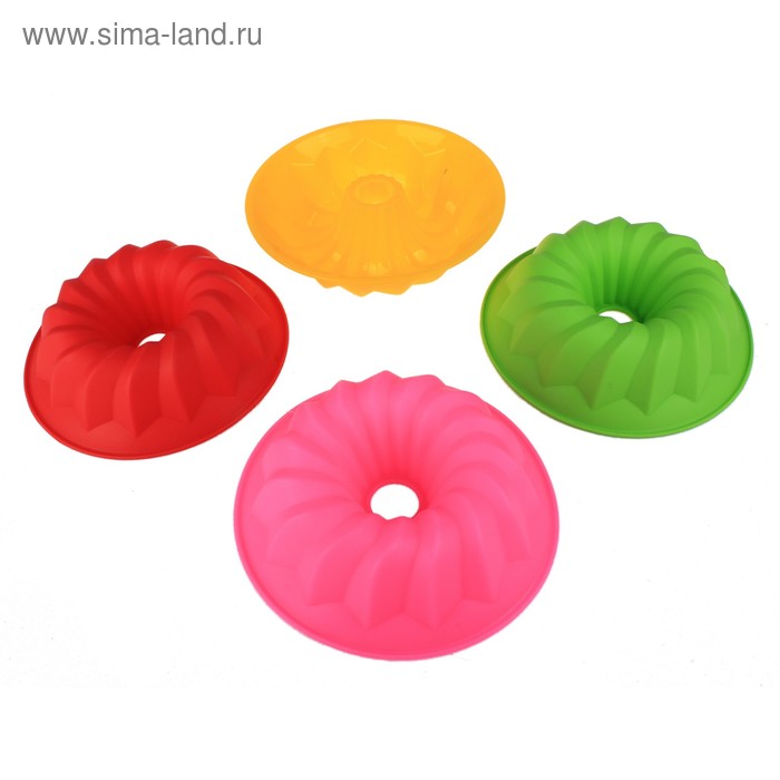 Форма силиконовая для выпечки Доляна «Немецкий кекс. Заварное печенье», 21×7 см, цвет МИКС - Фото 1