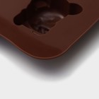 Форма для украшений Доляна «Зоопарк», силикон, 21×10 см, 8 ячеек (3,9×3,5 см), цвет коричневый - Фото 5