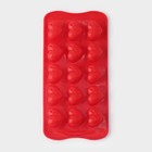 Форма для конфет и шоколада Доляна «Сердечки», силикон, 20.5×10 см, 15 ячеек (3×2.6 см), МИКС - Фото 2