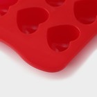 Форма для шоколада Доляна «Сердечки», силикон, 20,5×10 см, 15 ячеек (3×2,6 см), цвет МИКС - Фото 4