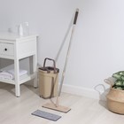 Швабра с отжимом и ведро Доляна, швабра плоская, ведро с отсеками для полоскания и отжима 8 л, запасная насадка из микрофибры, МИКС - Фото 12