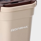 Швабра с отжимом и ведро Доляна, швабра плоская, ведро с отсеками для полоскания и отжима 8 л, запасная насадка из микрофибры, МИКС - Фото 3