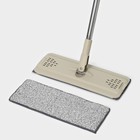 Швабра с отжимом и ведро Доляна, швабра плоская, ведро с отсеками для полоскания и отжима 8 л, запасная насадка из микрофибры, МИКС - Фото 8