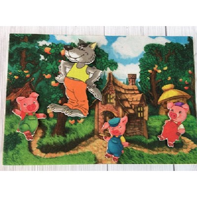 Набор дидактический «Три поросёнка» с игровым полем