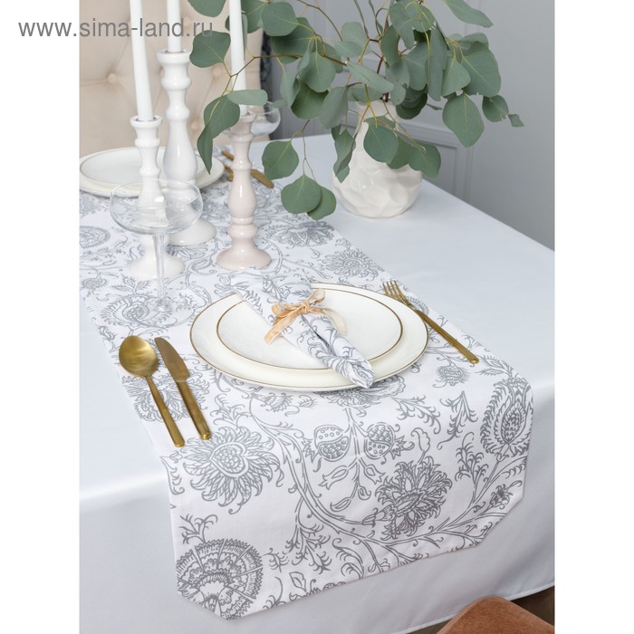 Дорожка на стол «Белое золото», размер 40 × 140 см - Фото 1
