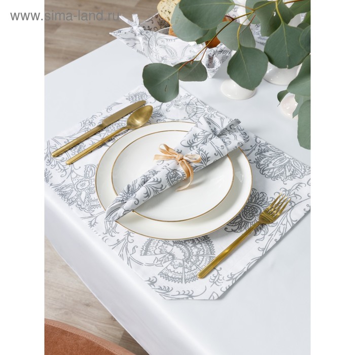 Набор салфеток «Белое золото», размер 35 × 45 см-2 шт - Фото 1