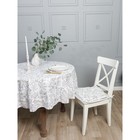 Скатерть круглая с оборкой «Золото», диаметр 185 см - Фото 1