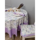 Скатерть круглая с оборкой «Лаванда», диаметр 185 см - Фото 1