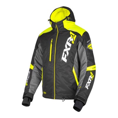 Куртка FXR Mission FX с утеплителем, размер XL, чёрный, жёлтый, серый