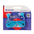 Наушники Defender Basic 618, вакуумные, 95 дБ, 32 Ом, 3.5 мм, 1.1 м, синие - Фото 2