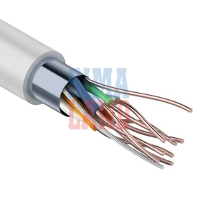 Кабель витая пара REXANT, FTP, 305 м, 4 пары, 24 AWG, CCA, CAT5e, PVC, серый