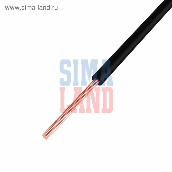 

Провод REXANT ПГВА, 1х0.75 мм, бухта 100 м, черный