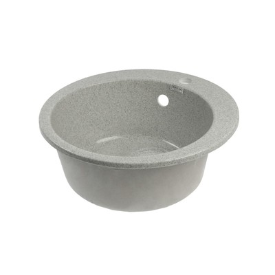 Мойка кухонная из камня MARRBAXX Виктори Z30Q10, d=475 мм, глянцевая, светло-серая