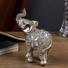 Сувенир "Слон индийский с серебрянными ушками" 9х4,5х12,5 см - Фото 4