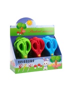 Ножницы 13 см, пластиковые ручки, закругленные концы, блистер, в картонной коробке, корпус МИКС 550016