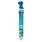 Ручка шариковая автоматическая 10-ти цветная, "Динозавр", цвет синий, в пакете - фото 321130894