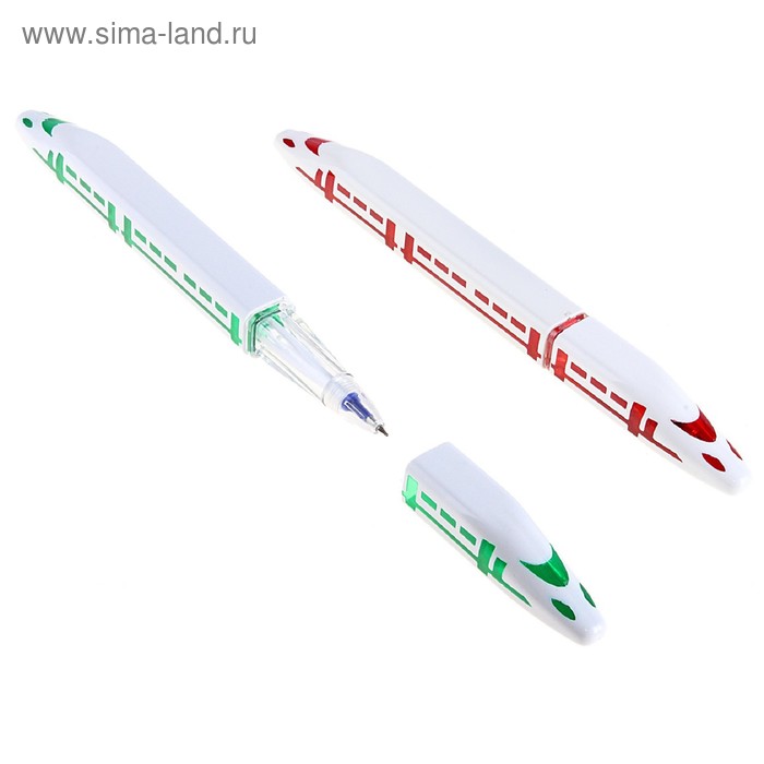 Ручка шариковая-прикол "Поезд-экспресс" с подсветкой МИКС - Фото 1