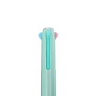 Ручка шариковая автоматическая 4-х цветная, корпус зеленый Перламутр, штрихкод на штуке - Фото 3