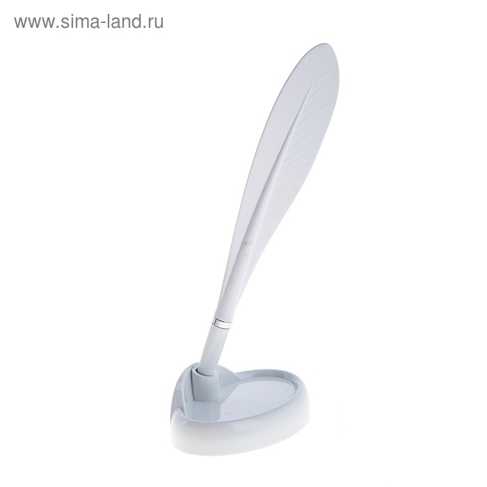 Ручка шариковая на подставке, «Перо», белая - Фото 1