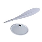 Ручка шариковая на подставке, «Перо», белая - Фото 2