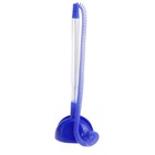Ручка шариковая на подставке, "Стоп", с липучкой и шнуром, синий стержень, синий корпус (штрихкод на штуке) - фото 8986470