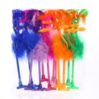 Ручка-прикол Calligrata «Пух - Страус», с хохолком, синий стержень, шариковая, МИКС - Фото 4