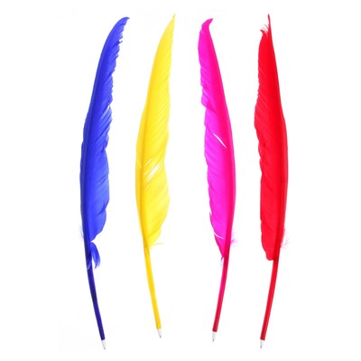 Ручка - прикол шариковая Calligrata «Перо», МИКС