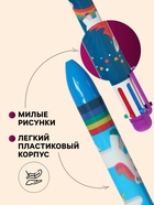 Ручка шариковая, автоматическая, 6-цветная, корпус с рисунком, МИКС - Фото 3