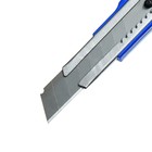 Нож канцелярский с лезвием 18 мм, с металлическими направляющими, с фиксатором, МИКС - Фото 4