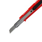 Нож канцелярский, лезвие 9 мм, с металлическим направляющим фиксатором, блистер, корпус МИКС - фото 8220908