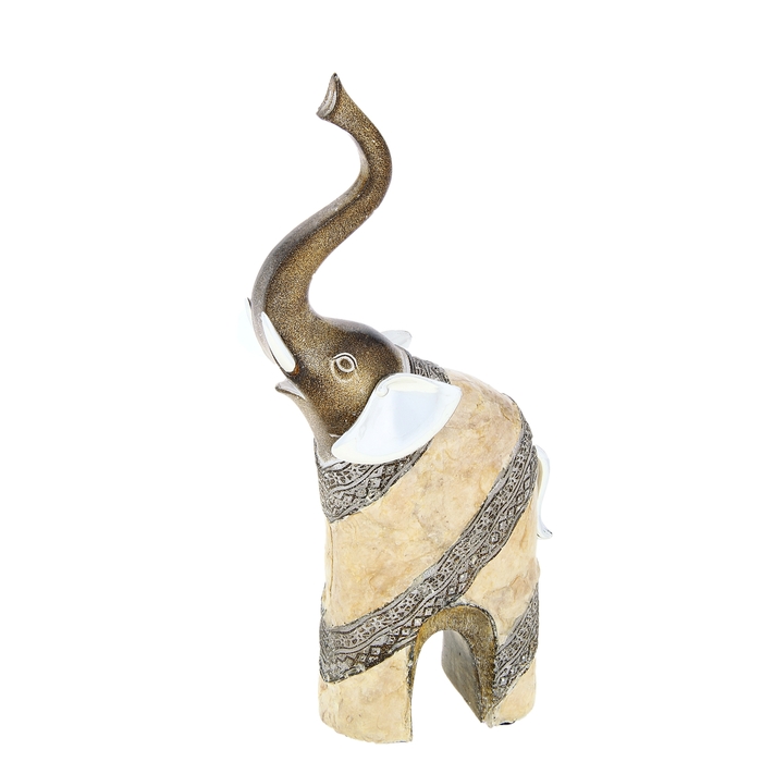 Сувенир "Слон саванный с кремовыми полосками" 13х6,5х27 см - Фото 1