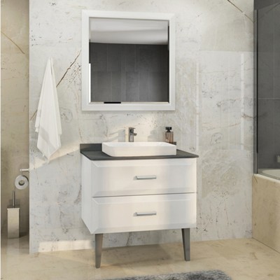 Зеркало Comforty «Империя 80», 780×800 мм, цвет белый