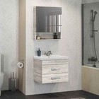 Зеркало шкаф для ванной комнаты Comforty «Никосия 60», 600×800 мм, цвет дуб белый - Фото 1