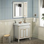 Зеркало шкаф Comforty Палермо 80 для ванной комнаты, цвет патина золото - фото 298182012