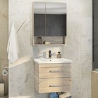 Зеркало шкаф Comforty Парма 60 для ванной комнаты, цвет дуб дымчатый - фото 298182014