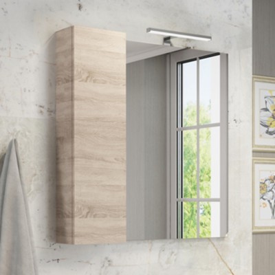 Зеркало шкаф для ванной комнаты Comforty «Тромсе 80», цвет дуб сонома