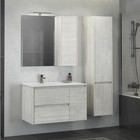 Тумба - умывальник подвесная Comforty «Бремен-90», раковина Comforty 9090EL, цвет дуб белый - Фото 3
