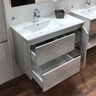 Тумба - умывальник подвесная Comforty «Бремен-90», раковина Comforty 9090EL, цвет дуб белый - Фото 4