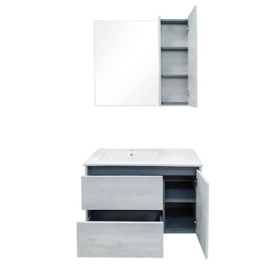 Тумба-умывальник COMFORTY «Бремен-90» дуб белый с раковиной COMFORTY 9090EL