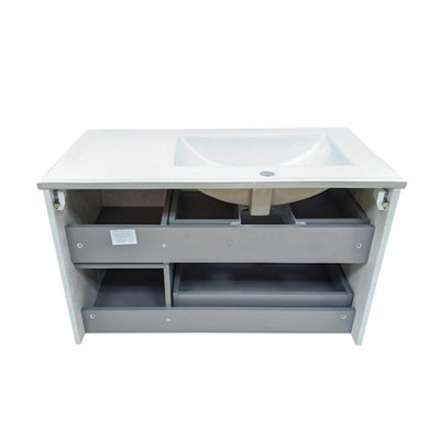 Тумба-умывальник COMFORTY «Бремен-90» дуб белый с раковиной COMFORTY 9090EL