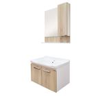 Тумба-умывальник COMFORTY «Рига-70», дуб сонома с раковиной COMFORTY 9335-70 - фото 12017626