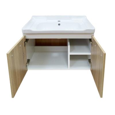 Тумба – умывальник Comforty «Рига – 70», с раковиной COMFORTY 9335-70, цвет дуб сонома
