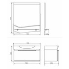 Тумба-умывальник COMFORTY «Самара-76» кофе полоска с раковиной «Signo 76 F01»/«Infinity 76»   440447 - Фото 2