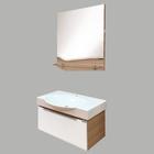 Тумба-умывальник COMFORTY «Самара-76» кофе полоска с раковиной «Signo 76 F01»/«Infinity 76»   440447 - Фото 5