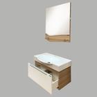 Тумба-умывальник COMFORTY «Самара-76» кофе полоска с раковиной «Signo 76 F01»/«Infinity 76»   440447 - Фото 6