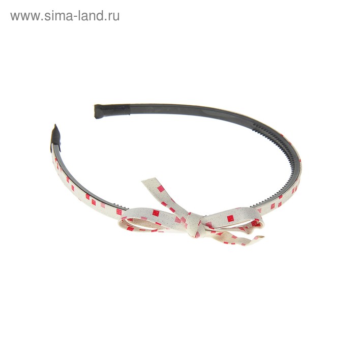 ободок для волос классика под кожу бантик 0,5 см квадратики микс - Фото 1